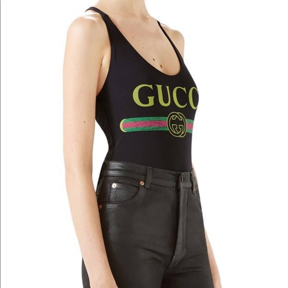 black gucci bathing suit